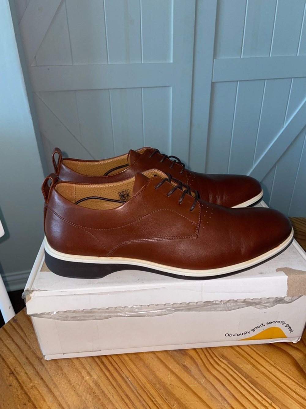 Amberjack The Original Dress Shoes In Coffee Men’s Size 10.5M - Picture 8 of 16